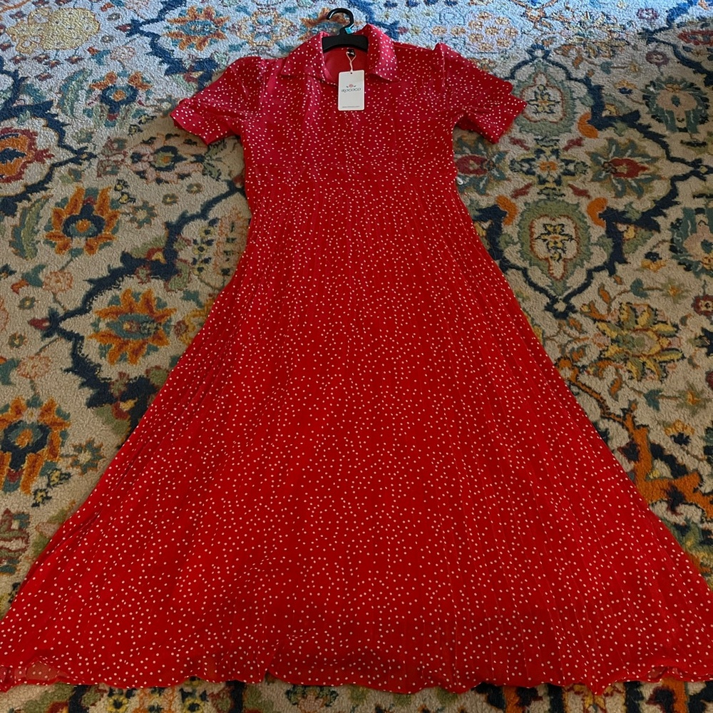 A-line Polka dot dress. Never worn! Bought this to wear for teaching